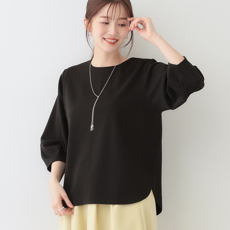 シューラルー/ドレスキップ(SHOO・LA・RUE/DRESKIP)の【2点セット】大人フェミニン アクセ付き ランタンスリーブトップス シャツ・ブラウス