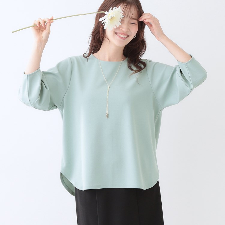 シューラルー/ドレスキップ(SHOO・LA・RUE/DRESKIP)の【2点セット】大人フェミニン アクセ付き ランタンスリーブトップス シャツ・ブラウス