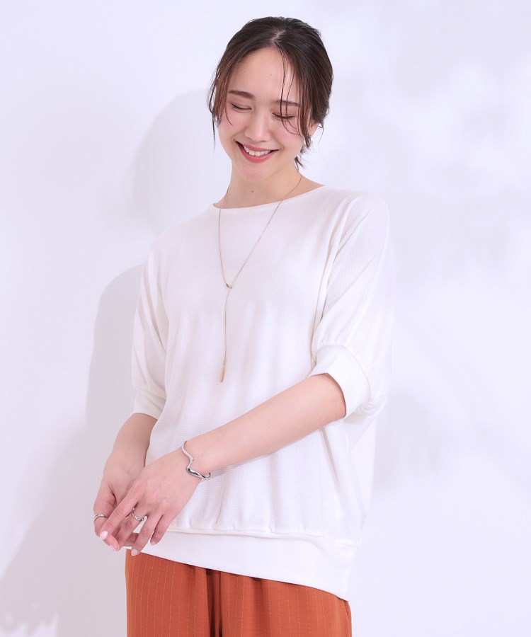 シューラルー/ドレスキップ(SHOO・LA・RUE/DRESKIP)の【ひんやり/UV】さり気ないラメで大人上品 お袖リブ ドルマントップス17