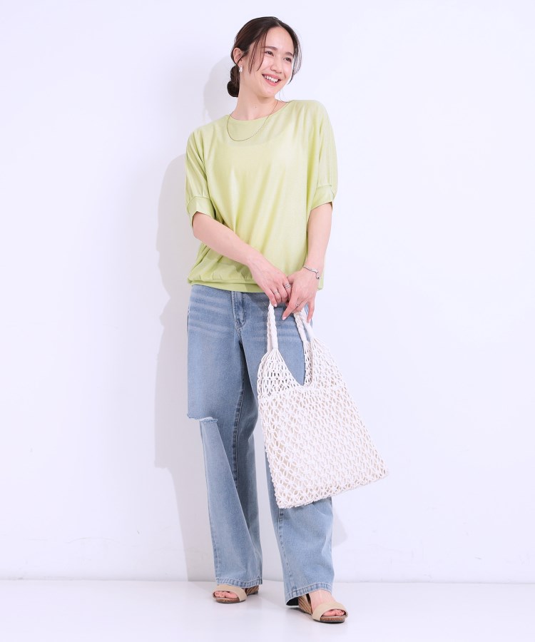 シューラルー/ドレスキップ(SHOO・LA・RUE/DRESKIP)の【ひんやり/UV】さり気ないラメで大人上品 お袖リブ ドルマントップス15