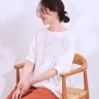 シューラルー/ドレスキップ(SHOO・LA・RUE/DRESKIP)の【ひんやり/UV】さり気ないラメで大人上品 お袖リブ ドルマントップス オフホワイト(003)