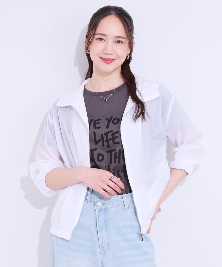 シューラルー/ドレスキップ(SHOO・LA・RUE/DRESKIP)の【S-LL】程よいシアー感　大人世代の軽やかフードブルゾン1