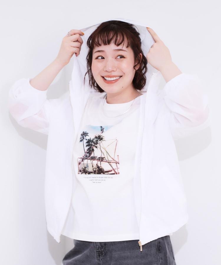 シューラルー/ドレスキップ(SHOO・LA・RUE/DRESKIP)の【S-LL】程よいシアー感　大人世代の軽やかフードブルゾン23