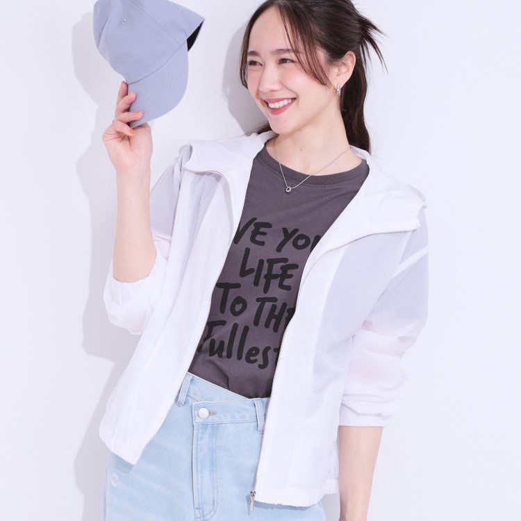 シューラルー/ドレスキップ(SHOO・LA・RUE/DRESKIP)の【S-LL】程よいシアー感　大人世代の軽やかフードブルゾン ブルゾン/ジャンバー