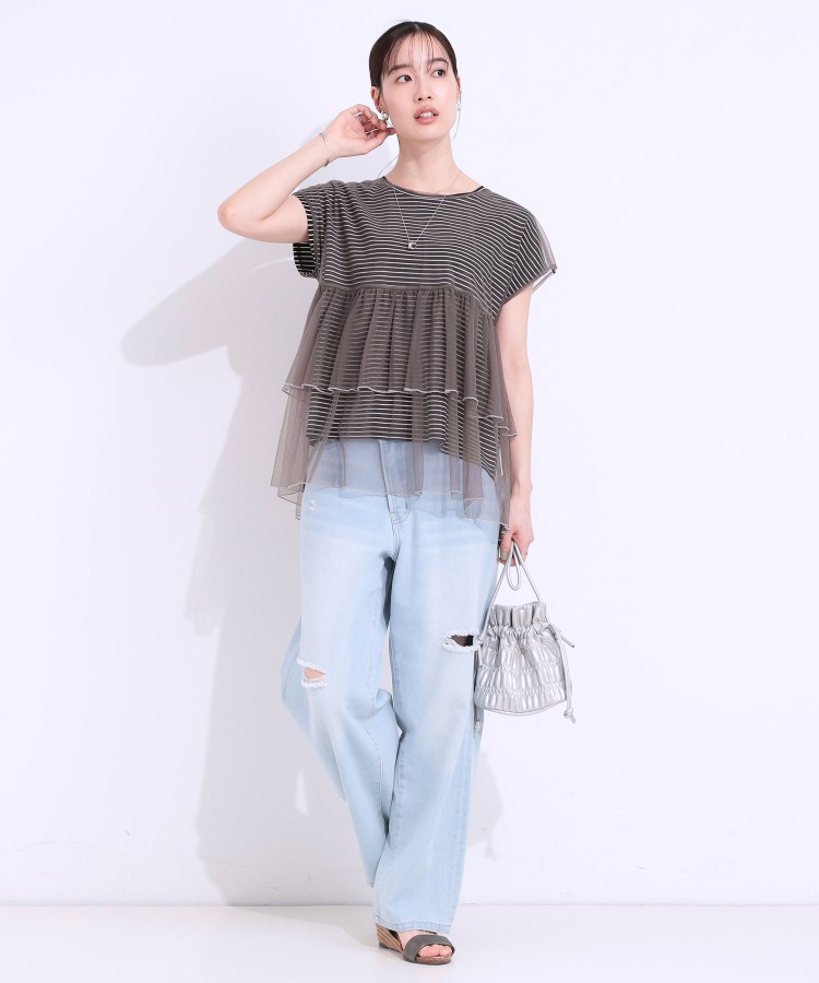 2点セット】Tシャツ＋チュールトップス（カットソー） | SHOO