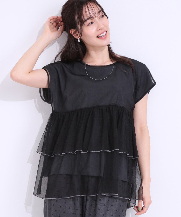 2点セット】Tシャツ+チュールトップス(カットソー) | SHOO 2点セット】Tシャツ+チュールトップス(カットソー) | SHOO