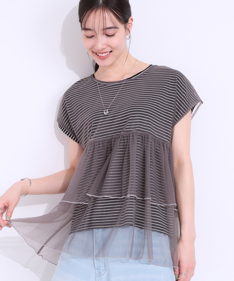 2点セット】Tシャツ+チュールトップス(カットソー) | SHOO 2点セット】Tシャツ+チュールトップス(カットソー) | SHOO