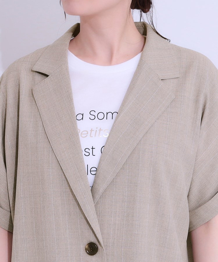 シューラルー/ドレスキップ(SHOO・LA・RUE/DRESKIP)の【セットアップ可】麻調半袖ジャケット16