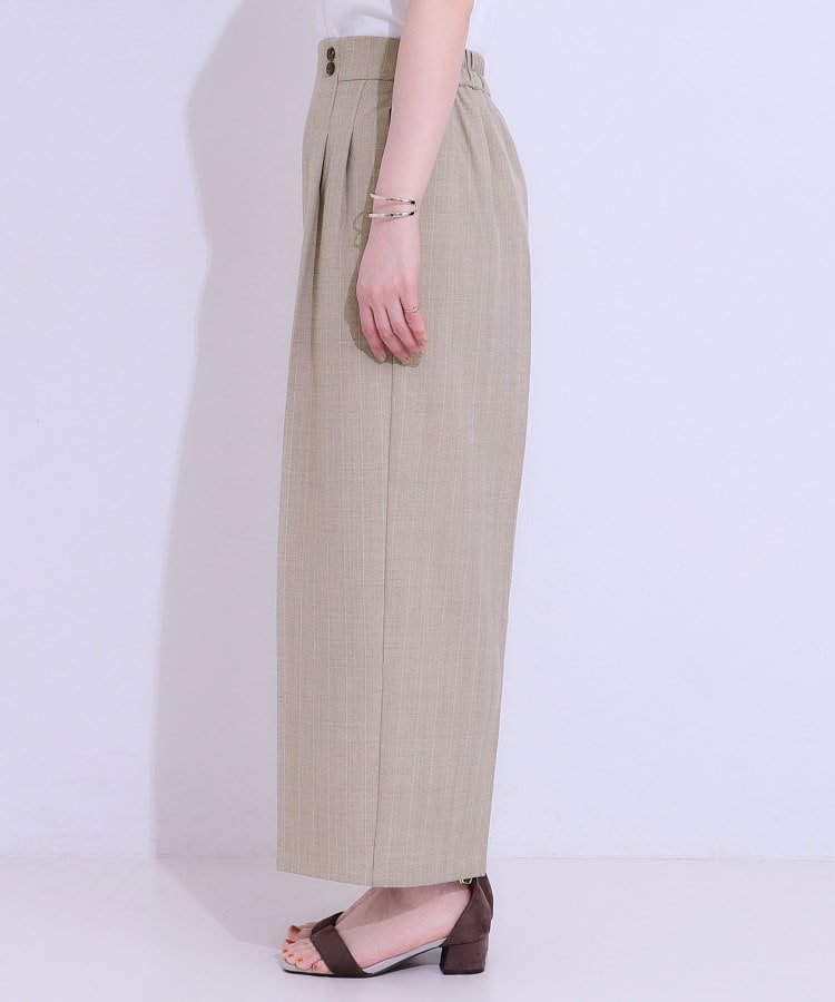 シューラルー/ドレスキップ(SHOO・LA・RUE/DRESKIP)の【セットアップ可】麻調ストライプワイドパンツ14