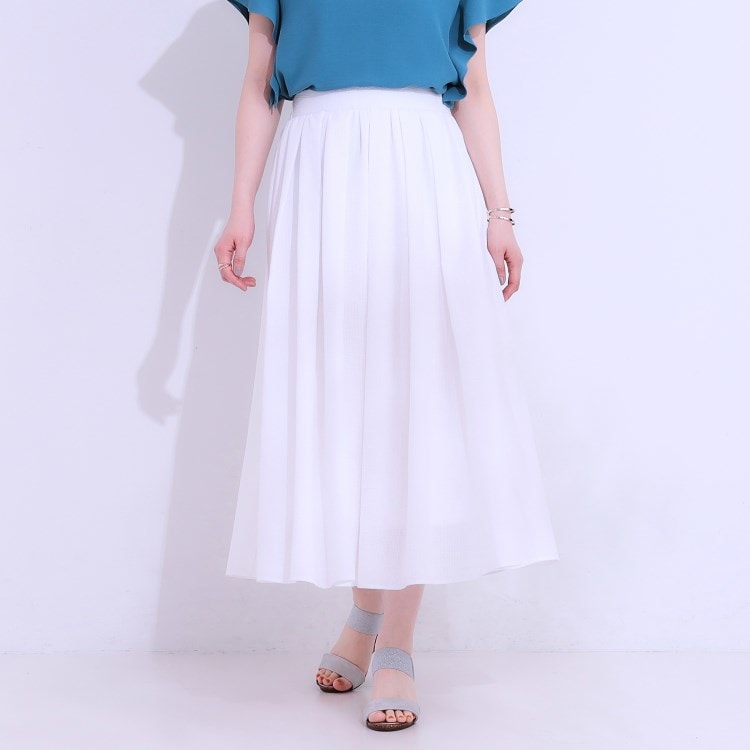 シューラルー/ドレスキップ(SHOO・LA・RUE/DRESKIP)の【セットアップ可】タックフレアスカート マキシ・ロングスカート