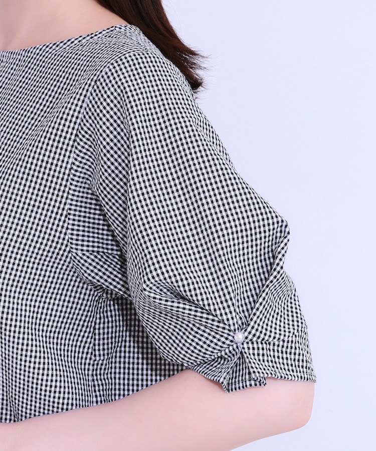 シューラルー/ドレスキップ(SHOO・LA・RUE/DRESKIP)の【S-LL/セットアップ可/5分袖】涼しくこなれる お袖タックブラウス20