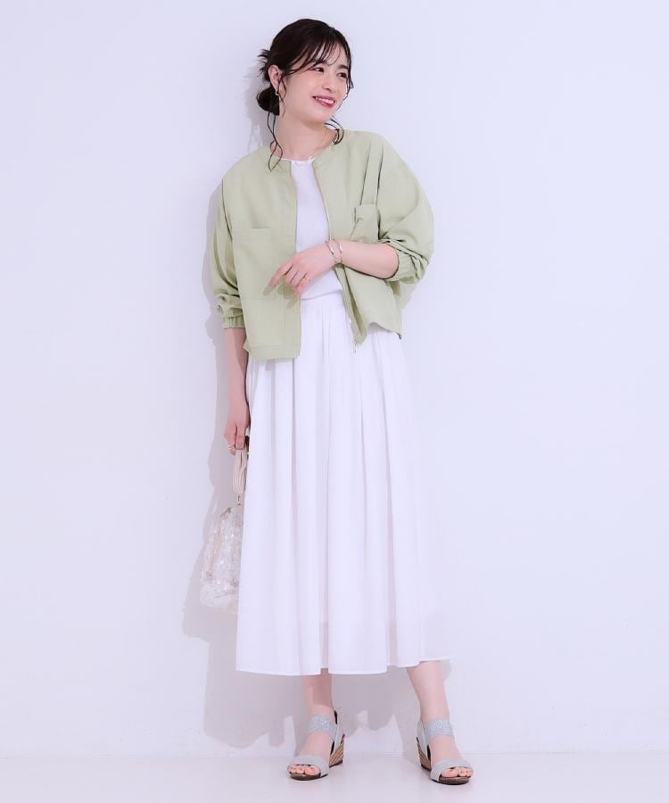 シューラルー/ドレスキップ(SHOO・LA・RUE/DRESKIP)の【S-LL/セットアップ可/5分袖】涼しくこなれる お袖タックブラウス13