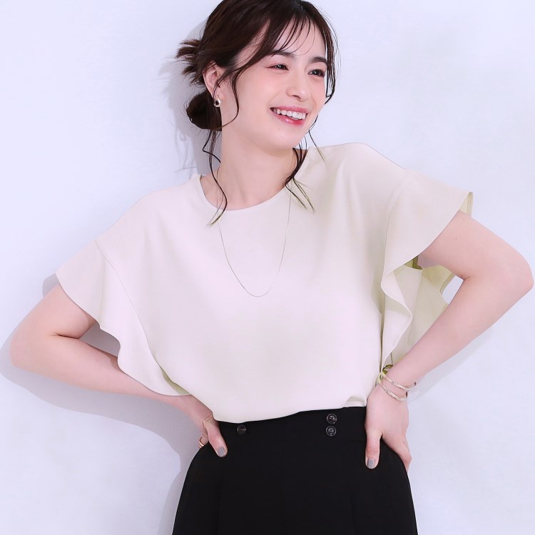 シューラルー/ドレスキップ(SHOO・LA・RUE/DRESKIP)の【イージーケア】大人フェミニン お袖フリルブラウス シャツ・ブラウス