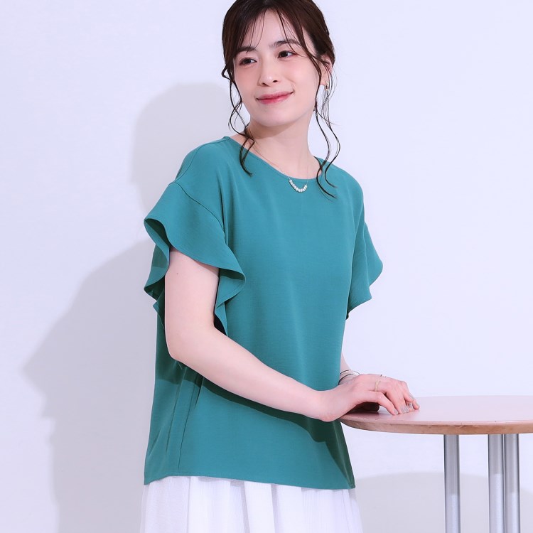 シューラルー/ドレスキップ(SHOO・LA・RUE/DRESKIP)の【イージーケア】大人フェミニン お袖フリルブラウス シャツ・ブラウス