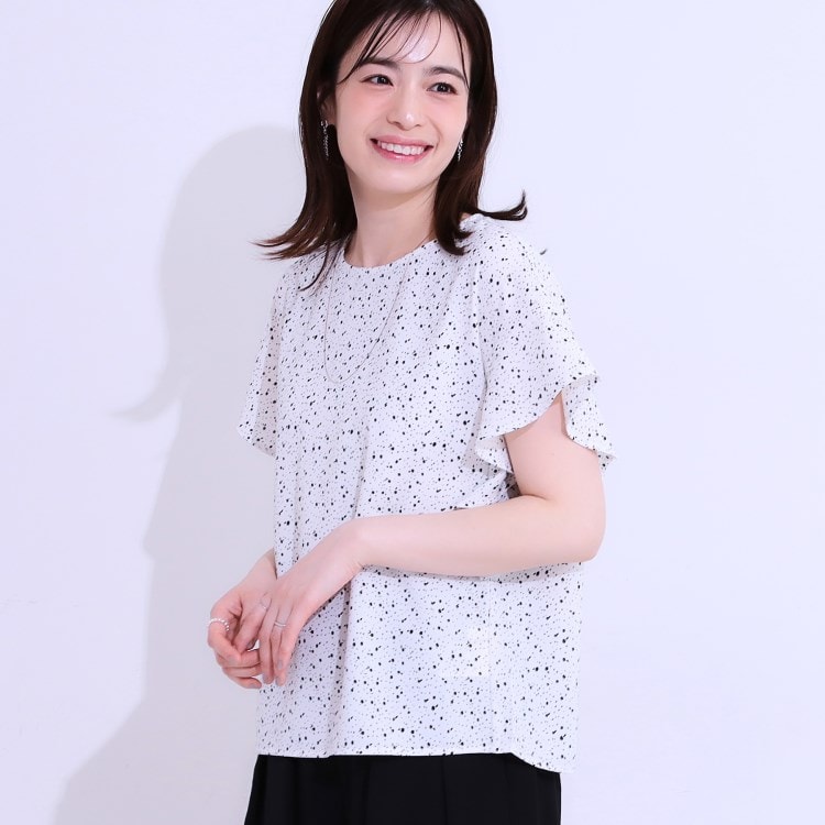 シューラルー/ドレスキップ(SHOO・LA・RUE/DRESKIP)の【イージーケア】大人フェミニン お袖フリルブラウス シャツ・ブラウス