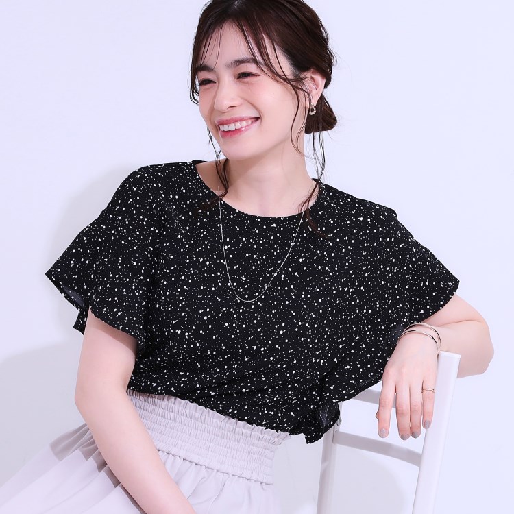シューラルー/ドレスキップ(SHOO・LA・RUE/DRESKIP)の【イージーケア】大人フェミニン お袖フリルブラウス シャツ・ブラウス