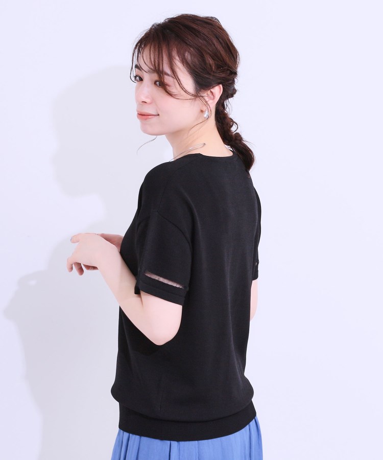 シューラルー/ドレスキップ(SHOO・LA・RUE/DRESKIP)の【UVカット/洗える】お袖シアーがヘルシーに フレアスリーブサマーニット6