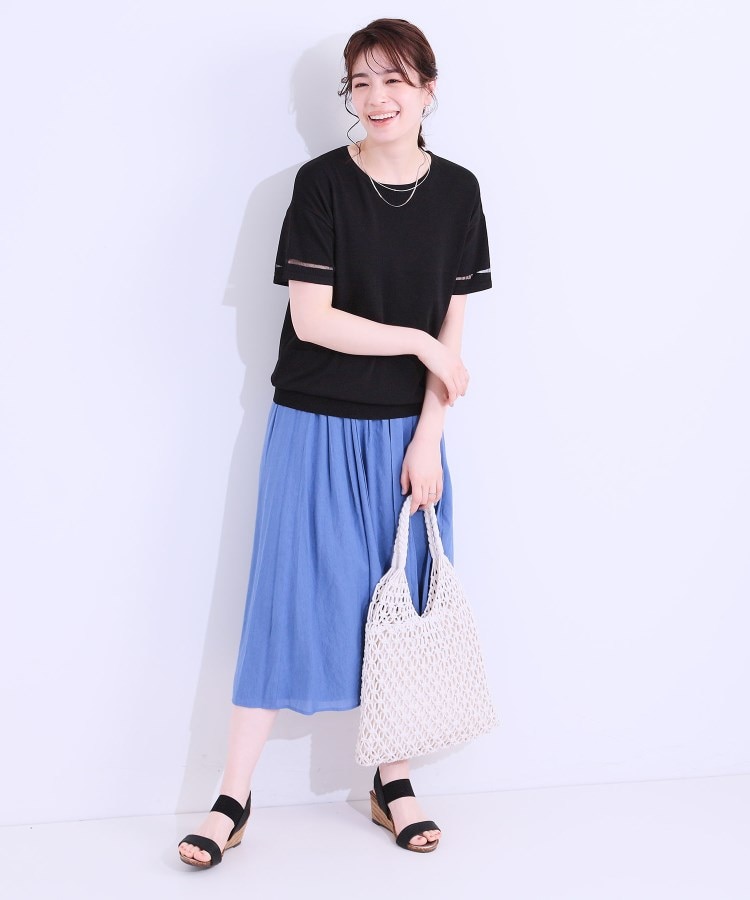 シューラルー/ドレスキップ(SHOO・LA・RUE/DRESKIP)の【UVカット/洗える】お袖シアーがヘルシーに フレアスリーブサマーニット7