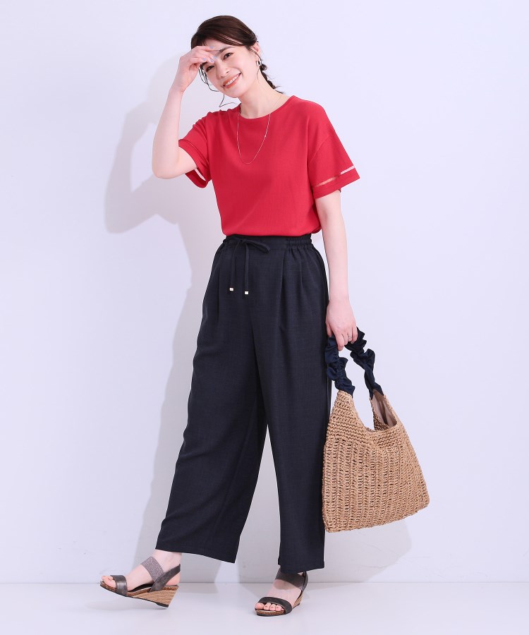 シューラルー/ドレスキップ(SHOO・LA・RUE/DRESKIP)の【UVカット/洗える】お袖シアーがヘルシーに フレアスリーブサマーニット15