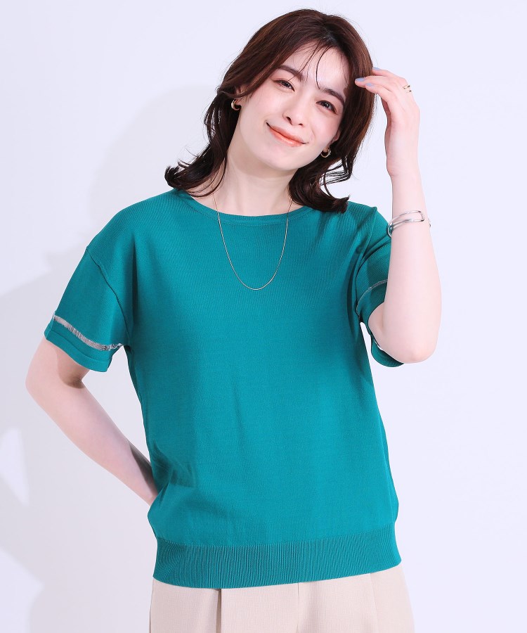 シューラルー/ドレスキップ(SHOO・LA・RUE/DRESKIP)の【UVカット/洗える】お袖シアーがヘルシーに フレアスリーブサマーニット17