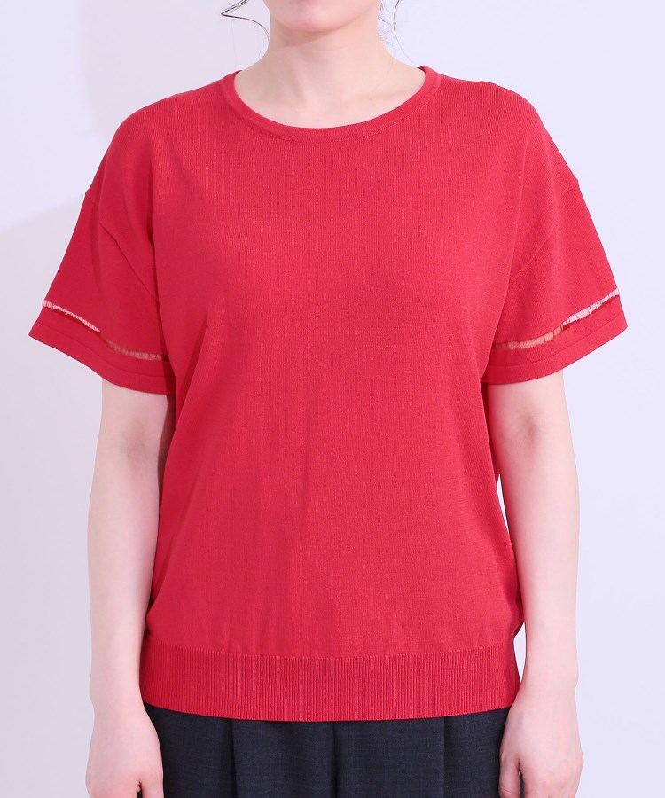 シューラルー/ドレスキップ(SHOO・LA・RUE/DRESKIP)の【UVカット/洗える】お袖シアーがヘルシーに フレアスリーブサマーニット25