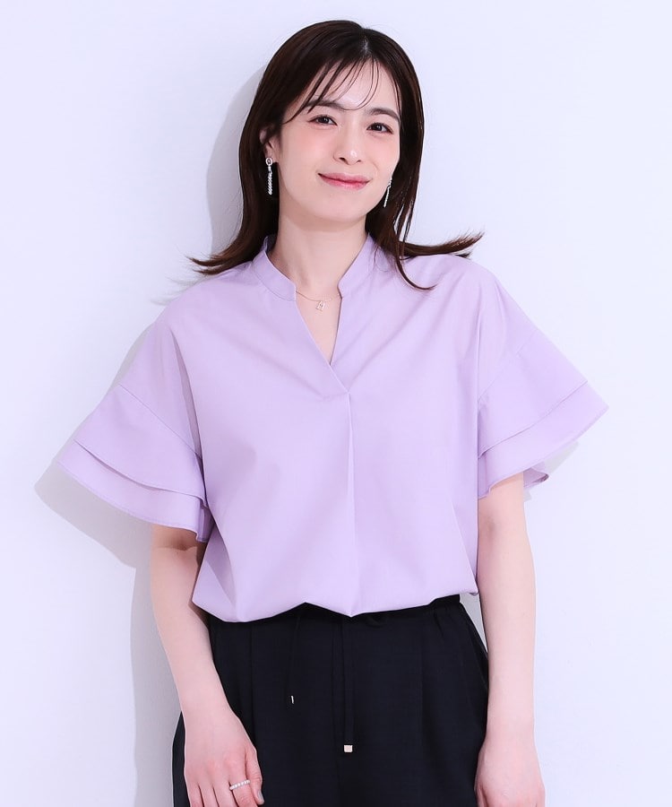 シューラルー/ドレスキップ(SHOO・LA・RUE/DRESKIP)の袖フリルスキッパーシャツ9