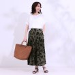 シューラルー/ドレスキップ(SHOO・LA・RUE/DRESKIP)の【S-LL/ひんやり】いつものコーデを華やかに 柄アソート 麻調ガウチョパンツ7