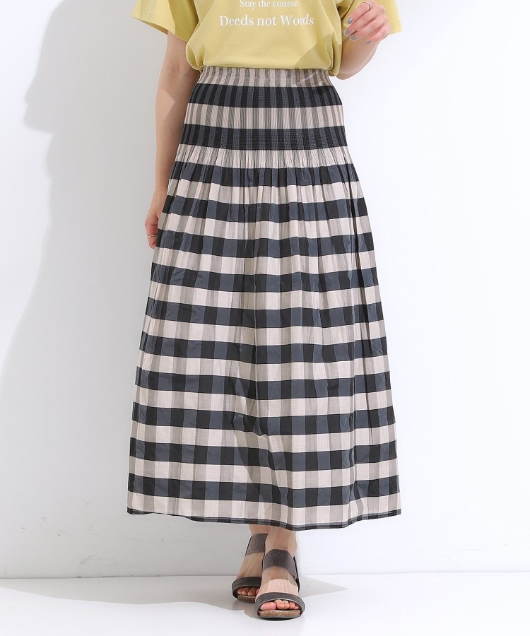 シューラルー/ドレスキップ(SHOO・LA・RUE/DRESKIP)の【リバーシブル】シャーリングフレアスカート1