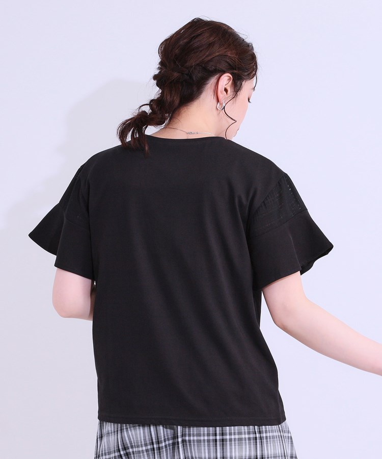 シューラルー/ドレスキップ(SHOO・LA・RUE/DRESKIP)の【S-LL/ひんやり/プチプラ】女性らしさ溢れる お袖シアーフリルトップス6
