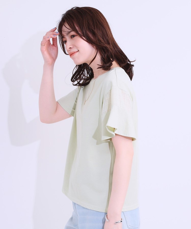 シューラルー/ドレスキップ(SHOO・LA・RUE/DRESKIP)の【S-LL/ひんやり/プチプラ】女性らしさ溢れる お袖シアーフリルトップス10