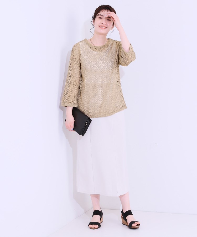 シューラルー/ドレスキップ(SHOO・LA・RUE/DRESKIP)の【S-LL/2WAY】ラメが華やか 透かしニットカーディガン12