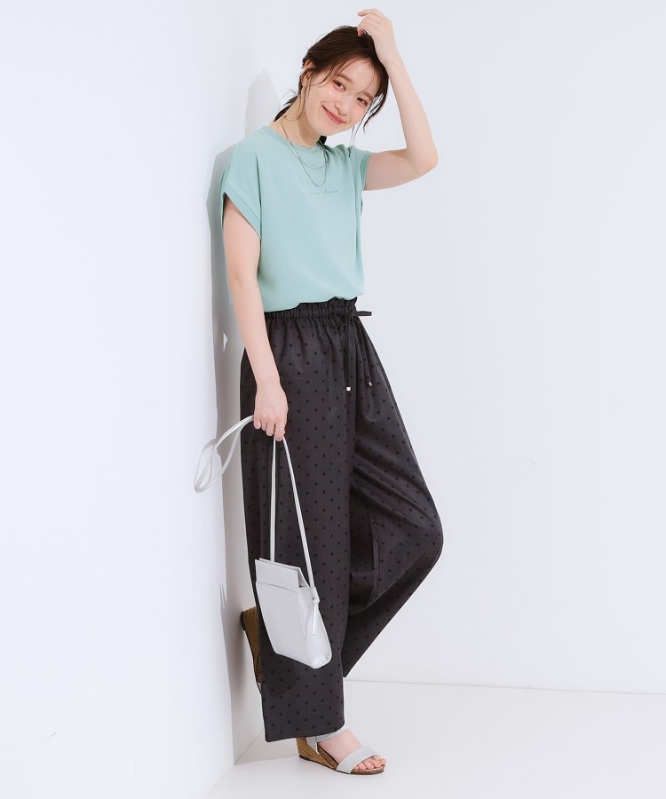 シューラルー/ドレスキップ(SHOO・LA・RUE/DRESKIP)の【S-LL/ひんやり/洗濯後しわになりにくい】程よいシアー感 ロゴTシャツブラウス11