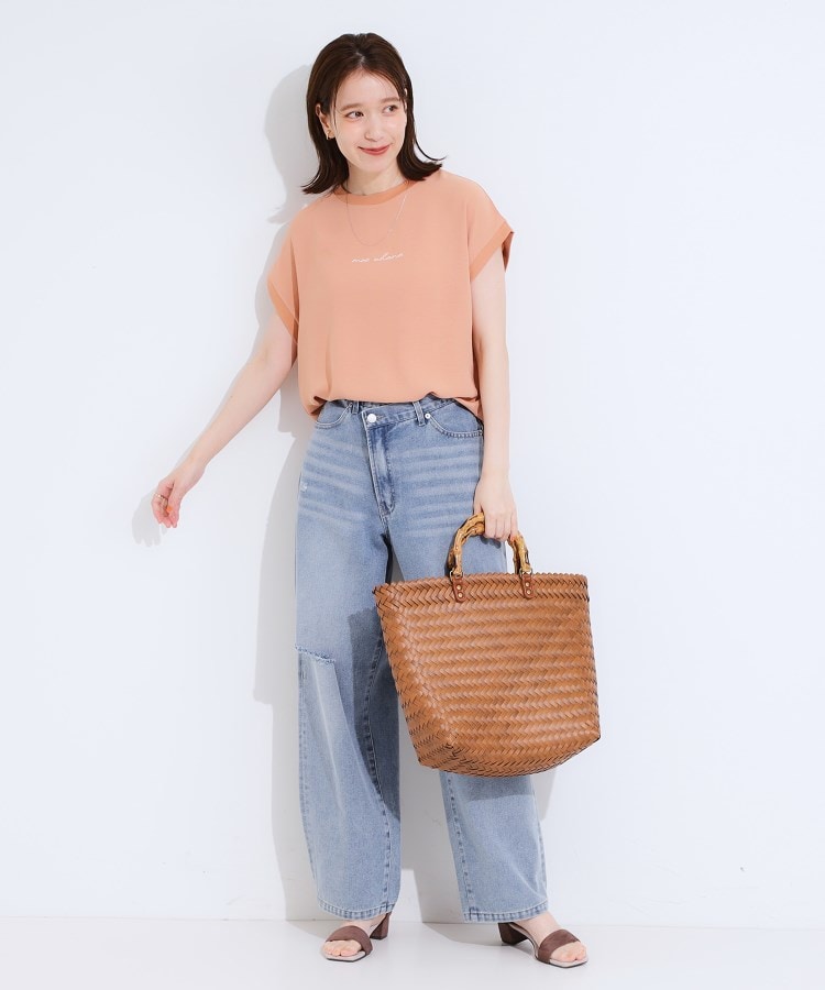 シューラルー/ドレスキップ(SHOO・LA・RUE/DRESKIP)の【S-LL/ひんやり/洗濯後しわになりにくい】程よいシアー感 ロゴTシャツブラウス15