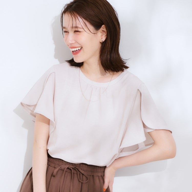 シューラルー/ドレスキップ(SHOO・LA・RUE/DRESKIP)の【セットアップ可/シューアイス】フリル袖トップス カットソー