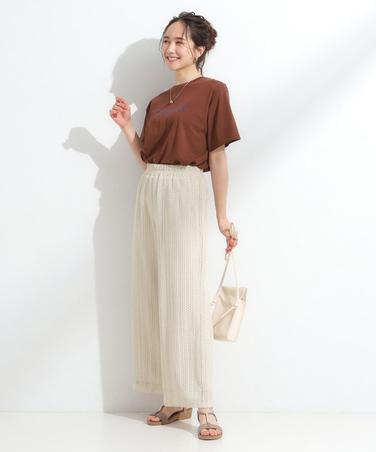 シューラルー/ドレスキップ(SHOO・LA・RUE/DRESKIP)のクロシェ風レースイージーワイドパンツ11