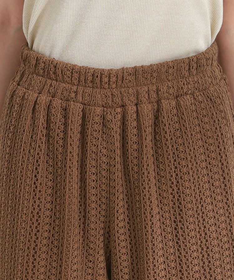 シューラルー/ドレスキップ(SHOO・LA・RUE/DRESKIP)のクロシェ風レースイージーワイドパンツ16