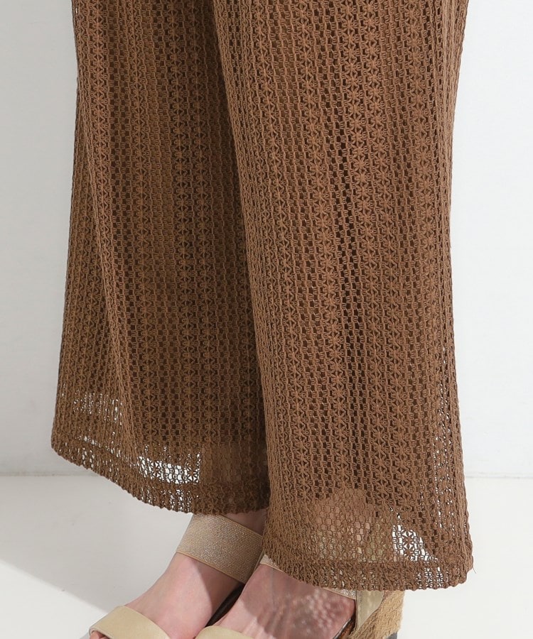 シューラルー/ドレスキップ(SHOO・LA・RUE/DRESKIP)のクロシェ風レースイージーワイドパンツ17