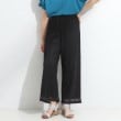 シューラルー/ドレスキップ(SHOO・LA・RUE/DRESKIP)のクロシェ風レースイージーワイドパンツ ブラック(019)