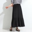シューラルー/ドレスキップ(SHOO・LA・RUE/DRESKIP)の麻調ティアードスカート ブラック(019)