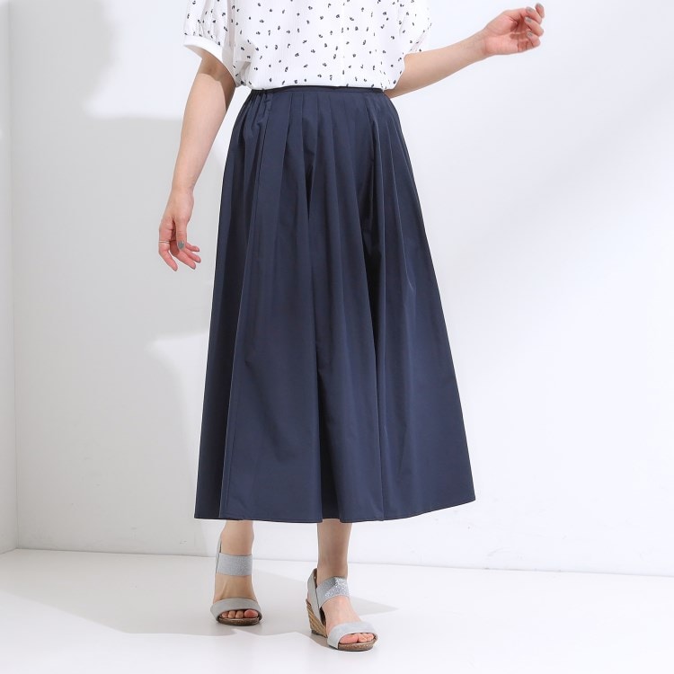 シューラルー/ドレスキップ(SHOO・LA・RUE/DRESKIP)の【撥水】タックギャザーフレアスカート マキシ・ロングスカート