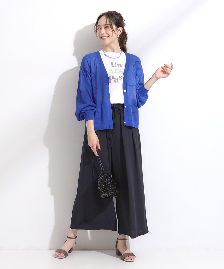 シューラルー/ドレスキップ(SHOO・LA・RUE/DRESKIP)の刺繍デザインシアーニットカーディガン15