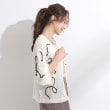 シューラルー/ドレスキップ(SHOO・LA・RUE/DRESKIP)の刺繍デザインシアーニットカーディガン2