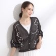 シューラルー/ドレスキップ(SHOO・LA・RUE/DRESKIP)の刺繍デザインシアーニットカーディガン5