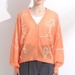 シューラルー/ドレスキップ(SHOO・LA・RUE/DRESKIP)の刺繍デザインシアーニットカーディガン17
