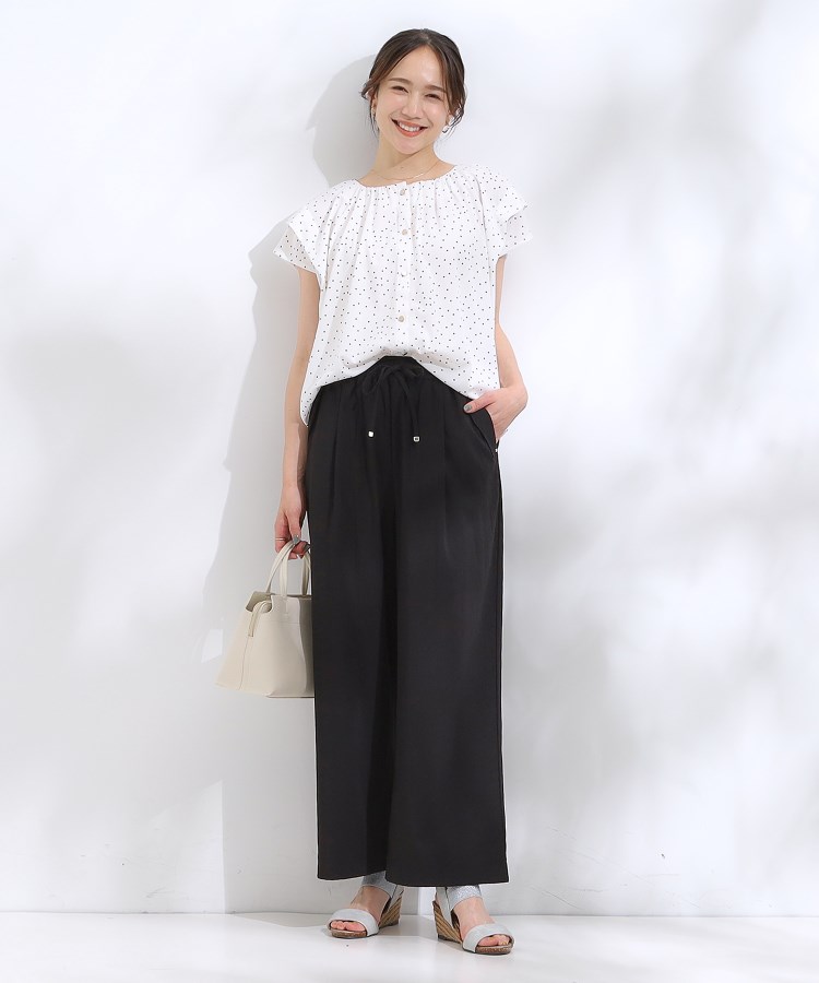 シューラルー/ドレスキップ(SHOO・LA・RUE/DRESKIP)の【洗える/接触冷感/着丈選べる】イージーワイドパンツ3