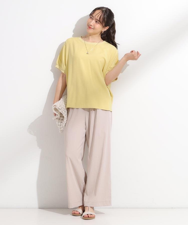 シューラルー/ドレスキップ(SHOO・LA・RUE/DRESKIP)の【着丈選べる】触れる度ひんやり ゆるきれい イージーワイドパンツ40