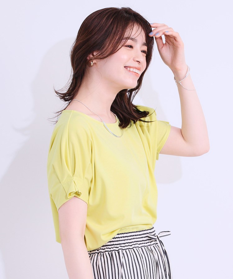 シューラルー/ドレスキップ(SHOO・LA・RUE/DRESKIP)の【S-LL/ひんやり/UV/プチプラ】お袖タックが好印象 デザインTシャツ10