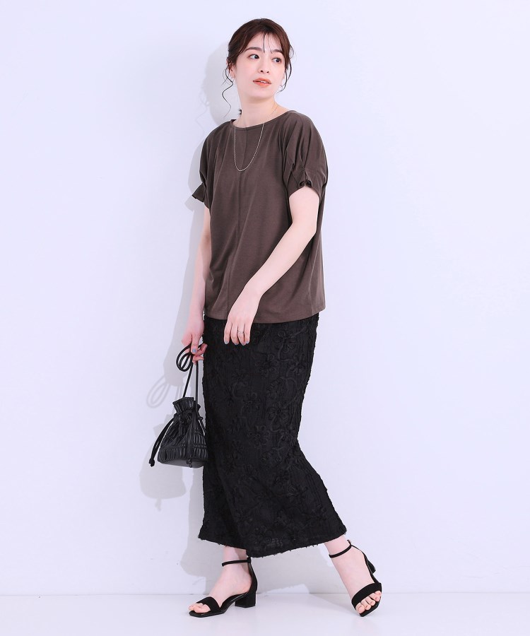 シューラルー/ドレスキップ(SHOO・LA・RUE/DRESKIP)の【S-LL/ひんやり/UV/プチプラ】お袖タックが好印象 デザインTシャツ15