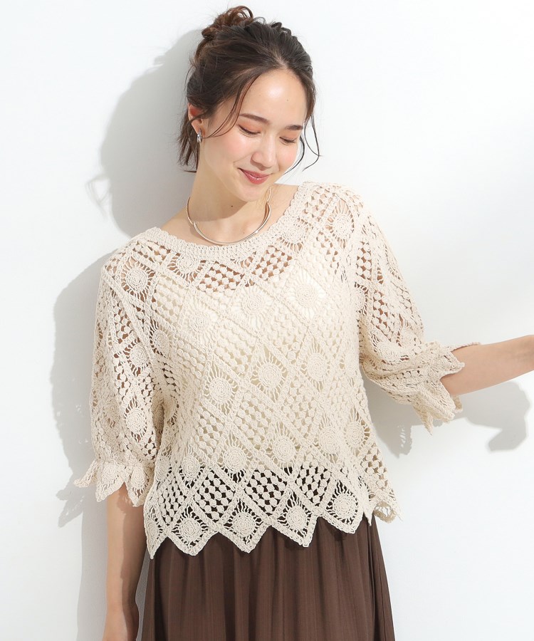 シューラルー/ドレスキップ(SHOO・LA・RUE/DRESKIP)の【2WAY】クロシェレースカーディガン17