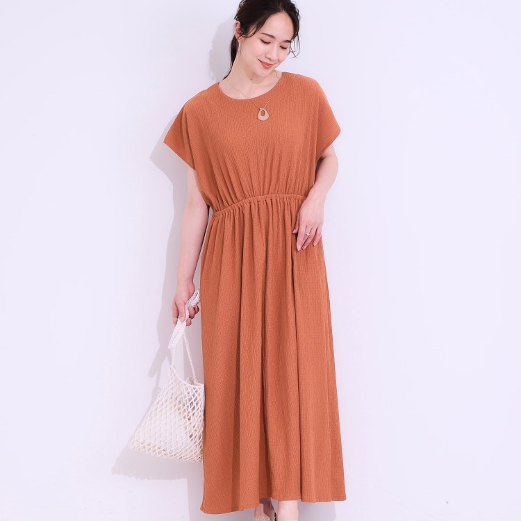 シューラルー/ドレスキップ(SHOO・LA・RUE/DRESKIP)の【前後2WAY】楊柳フレンチワンピース マキシ・ロングワンピース